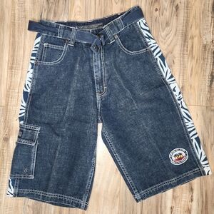Vintage Y2K A.P.C.O. Denim Cargo Shorts Size 16 Surf Skate Streetwear